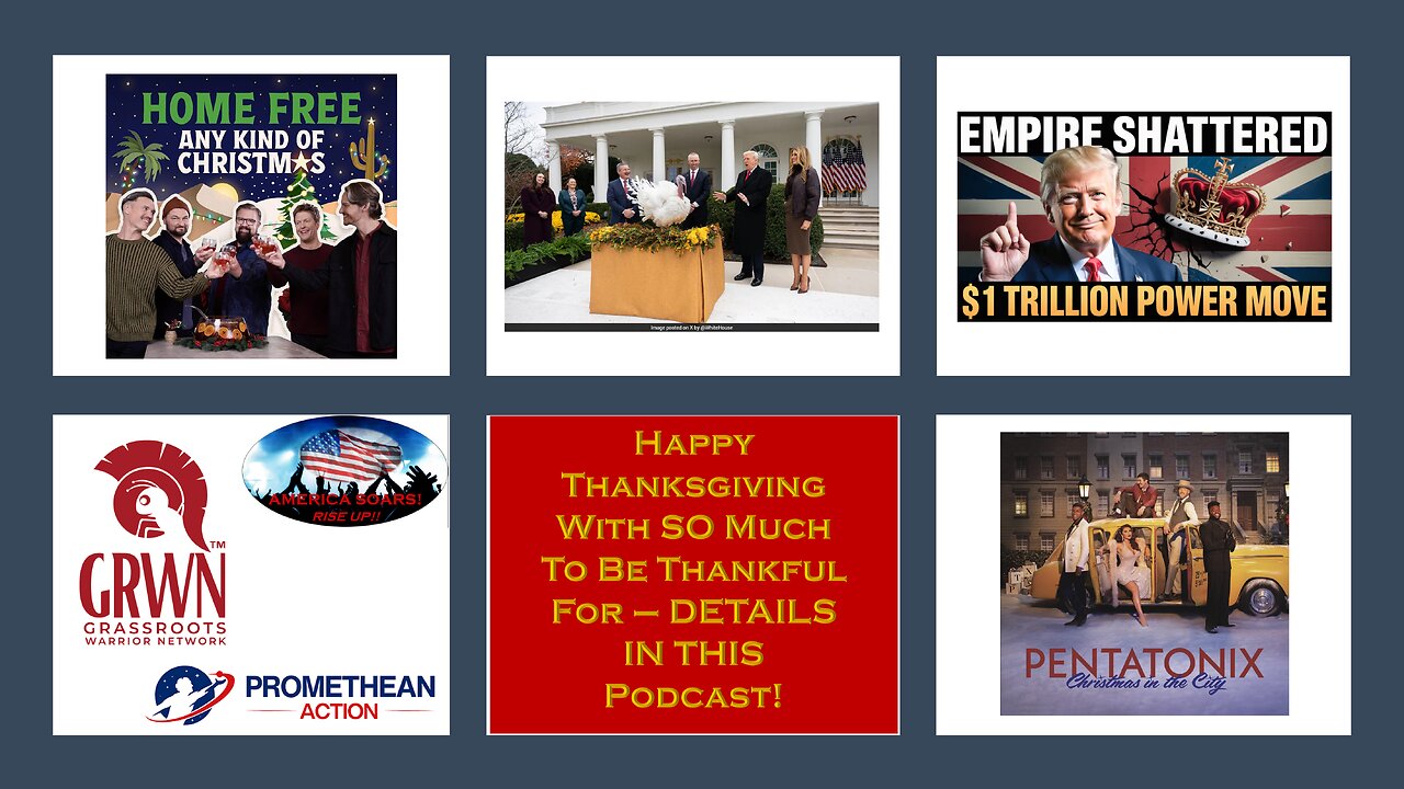 Thanksgiving Podcast - Give Thanks for the Season the Freedom that is upon us all - GLOBALLY - PEACE ON EARTH!!