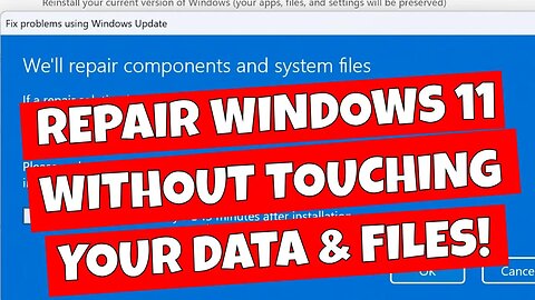 How To Reinstall Windows 11 Without A USB Stick Or Losing Any Programs Settings Or DATA