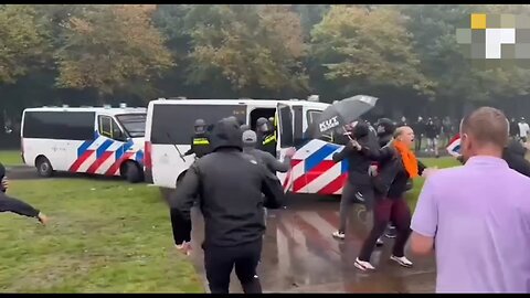🇧🇪A mass protest against migration policy took place in The Hague, ending in violent