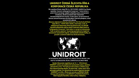 UNIDROIT ČERNÁ ŠLECHTA ŘÍM A KORPORACE ČESKÁ REPUBLIKA