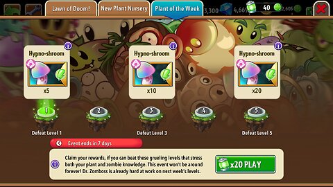 Plants vs Zombies 2 - Plant of the Week - Hypno-shroom - November 2025