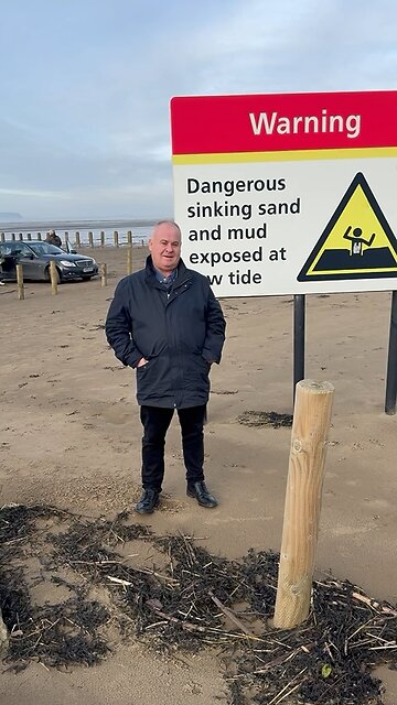 Brean beach in somerset