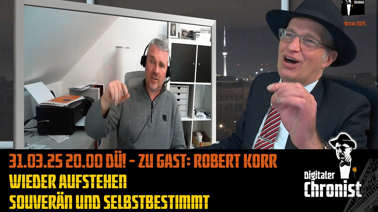 Aufzeichnung vom 31.03.25 - Zu Gast: Robert Korr - Wieder Aufstehen - souverän und selbstbestimmt!