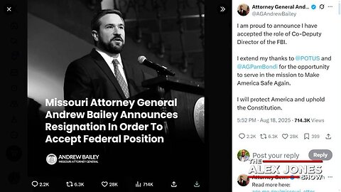 IT'S ON!!! Trump Admin Just Tapped Hardcore Patriot AG Of Missouri To Be The Co-Deputy FBI Director