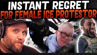 Woke Bald Woman Ice Protester DESTROYED In HILARIOUS Instant Regret In Minneapolis!