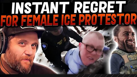 Woke Bald Woman Ice Protester DESTROYED In HILARIOUS Instant Regret In Minneapolis!