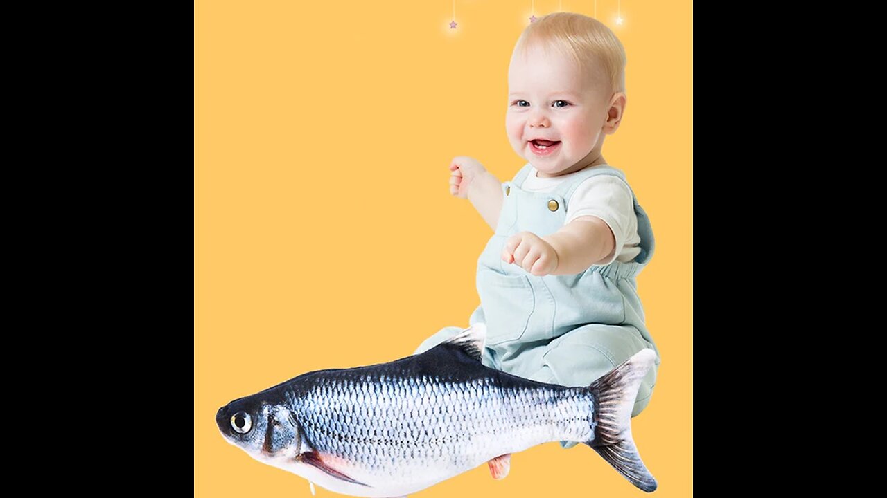 Rechargeable Electric Realistic Flopping Fish Toy, for Kids & Pets