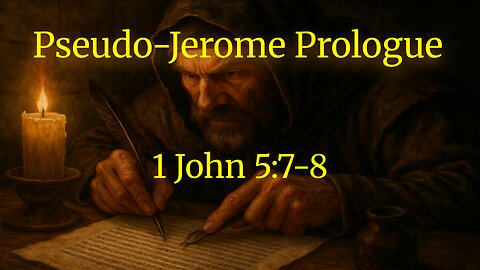 Pseudo-Jerome Prologue, 1 John 5:7-8, the Johannine Comma and the Latin | CIC 2025-37