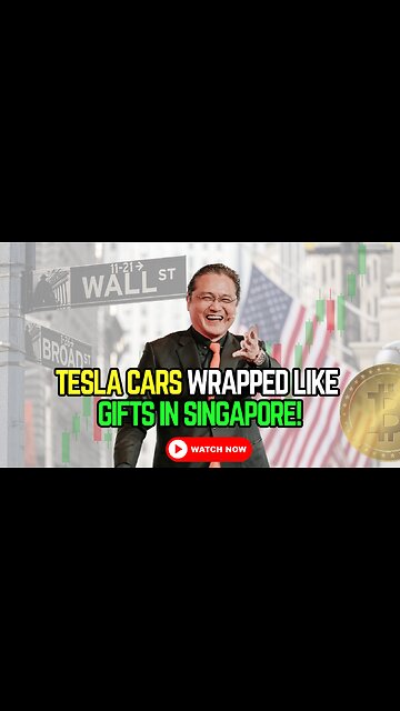 🎁 Tesla Cars Wrapped Like Gifts in Singapore! 🚗🎀