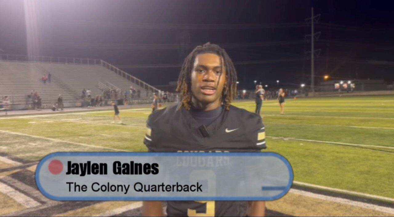 The Colony QB Jaylen Gaines 4 TD Passes and 46-0 Win Over Fossil Ridge