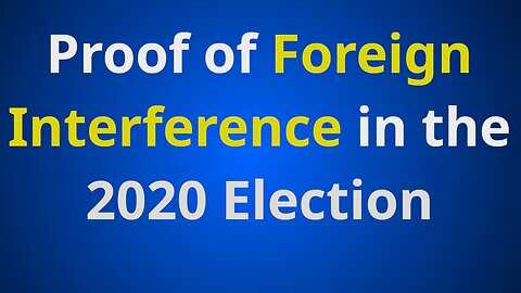 Documention of 2020 Election Fraud Revealed
