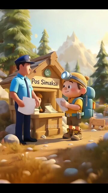 Before climbing, registration is required at the simaction post