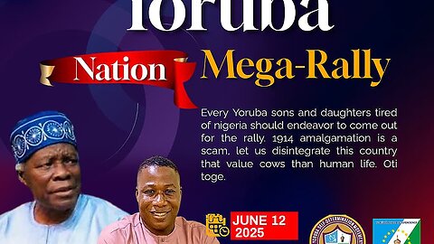 WE NEVER STOP OUR QUEST TO SELF DETERMINATION YORUBA NATION THE ONLY SOLUTION
