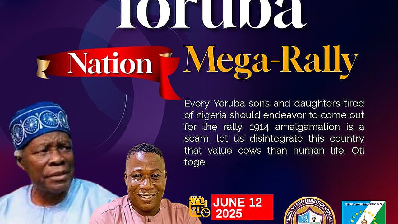 WE NEVER STOP OUR QUEST TO SELF DETERMINATION YORUBA NATION THE ONLY SOLUTION