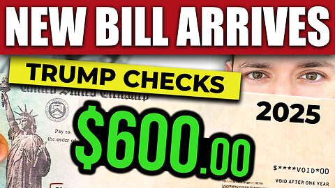 BILL ARRIVES! $600 Trump Rebate Checks for Millions of Americans