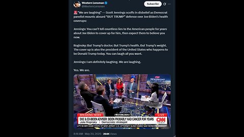 🚨”We are laughing” — Scott Jennings scoffs in disbelief as Democrat panelist mounts absurd