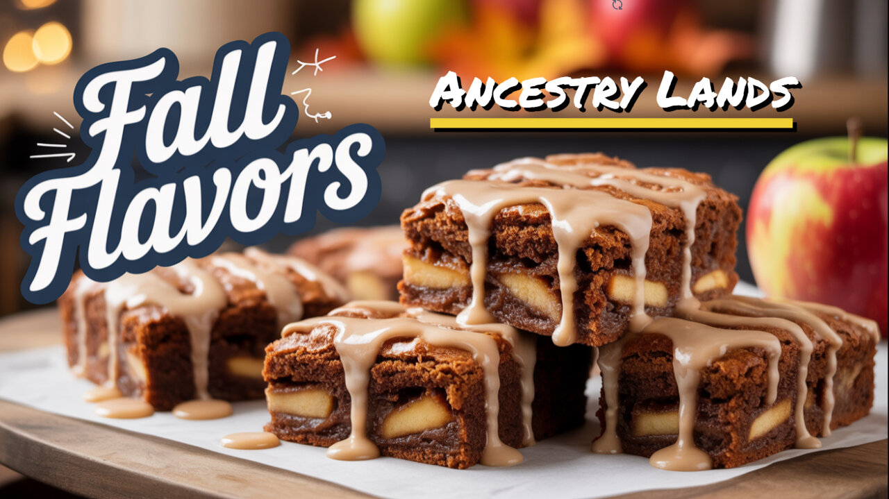 Bake Apple Brownies with Maple Glaze 🍎🍁