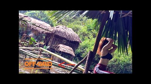 Building off grid - bamboo bridge - bushcraft survival