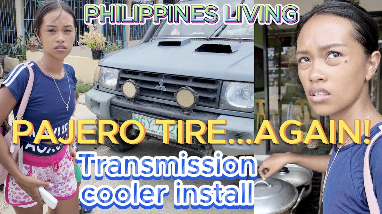 🇵🇭 Filipina's Pajero: Best I Can Do Is Another FLAT TIRE! OFF GRID ISLAND FAMILY PHILIPPINES LIVING