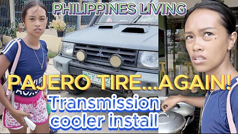 🇵🇭 Filipina's Pajero: Best I Can Do Is Another FLAT TIRE! OFF GRID ISLAND FAMILY PHILIPPINES LIVING