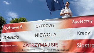 Protest w Austrii przeciwko cyfrowemu euro i cyfrowemu ID.