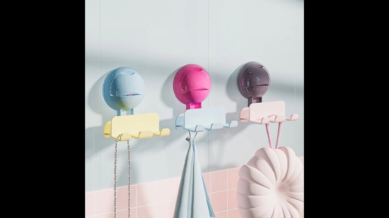 Dopamine Triple Suction Cup Storage Hook