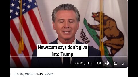 Gavin Newsom says don’t give into Trump, claims to want peace