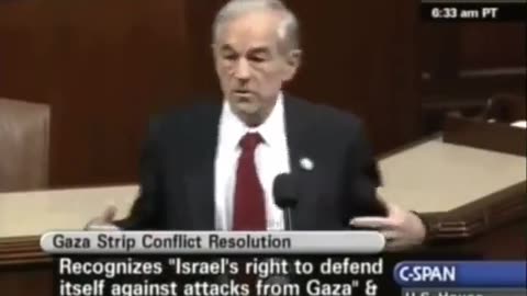 “Hamas was started by Israel” - Ron Paul, 2009
