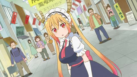 Miss Kobayashi's Dragon Maid - Tohru stops a thief
