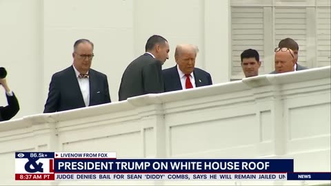 WATCH: Trump answers media questions from the White House roof