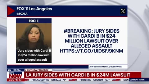 Cardi B wins case filed by security guard who claimed rapper assaulted her
