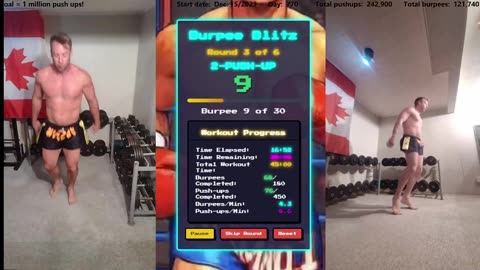 Everyday 450 push ups and 180 Burpees!