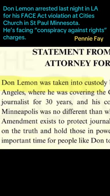 Don Lemon arrested last night in LA for his Cities Church FACE Act violation