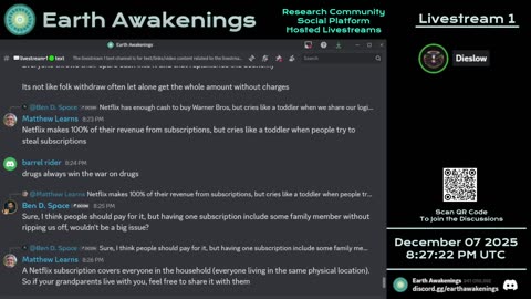 Earth Awakenings - Livestream 1 - #4193 - Live on Rumble/Youtube/X-Twitter/Twitch