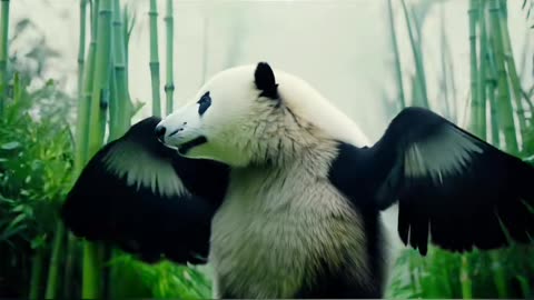 Awesome PandaBird 🥰😱 #panda #birds #pandabird #animals #cuteanimal #v...