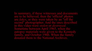 Will O'Halloran montage on The Missing JFK Autopsy Photos