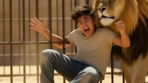 Boy Falls In Lions Cage - FunkyPets4u #animals