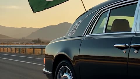 car with pakistani flag