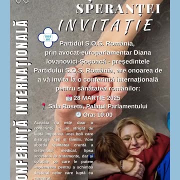 La Conferința Internațională “Renașterea Speranței”, care va avea loc vineri, 28 martie...