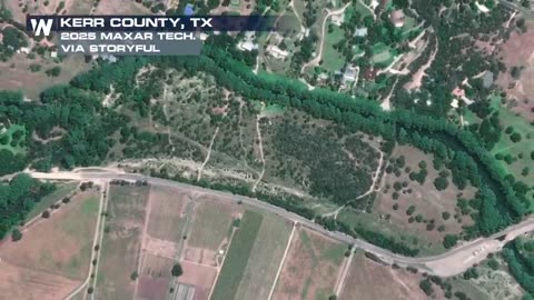 Before & after Aerial visuals of the catastrophic flooding that struck Kerr County, TX