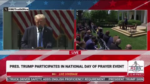 President Trump - we have to trust our God, because our God knows exactly where we’re going