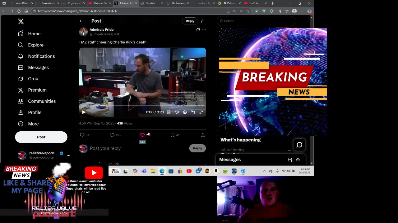 Tmz Staff appear to cheer after Charlie Kirks death