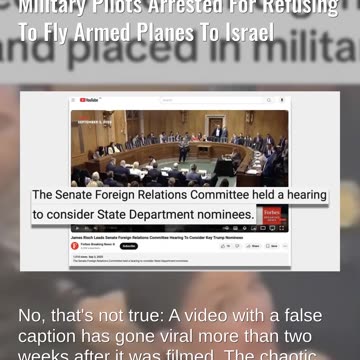 Fact Check: Video DoesNOT Show Military Pilots Arrested For Refusing To Fly Armed Planes To Israel