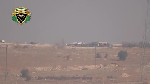 Syrian War Al-Zahraa, N. Aleppo, HJ-8 atgm vs. Gvozdika, hit 2013.11.15