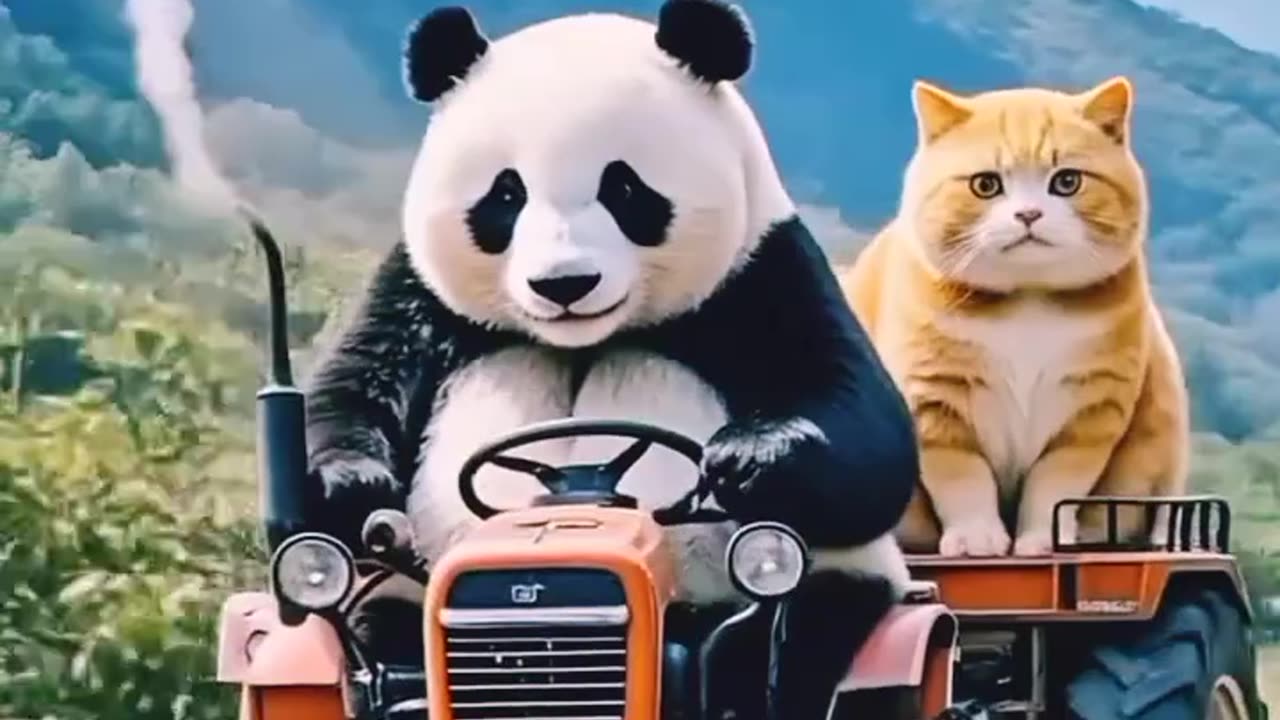cat panda 🐼 friendship 🤝🌝