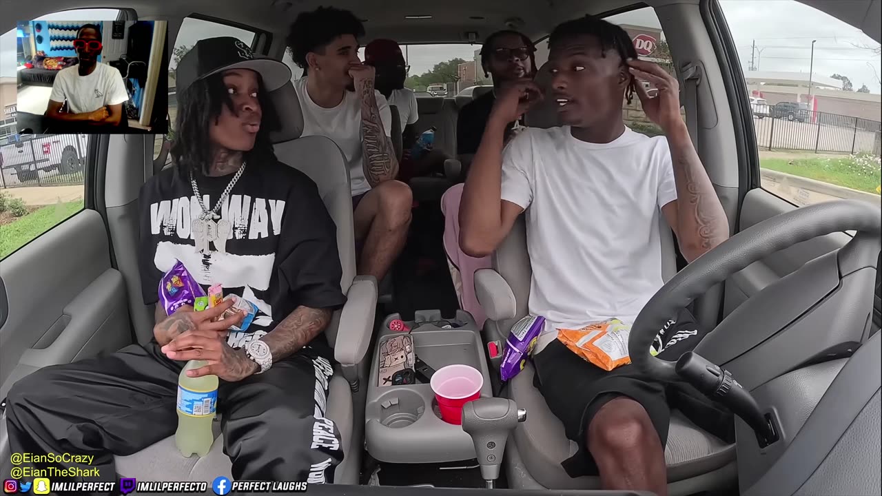 Reacting to Lil Perfect VLOGS STEALING OUT THE GAS STATION IN FRONT OF THE GANG