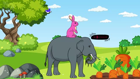 Rabbit and Elephant Carrot Trip Across the Jungle