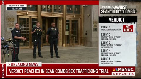 🚨BREAKING: Sean “Diddy” Combs found guilty on 2 of the 5 charges in his sex trafficking trial.