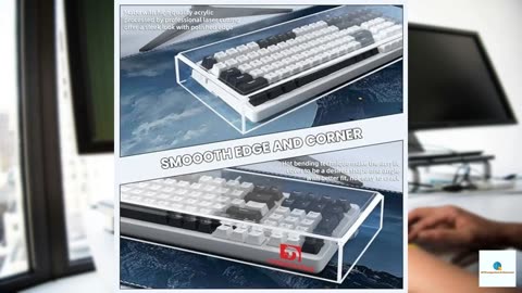 ZIYOU LANG KC04 Acrylic Clear Transparent Keyboard Cover(17.4 * 6.5 * 1.89’’) with Dustpro