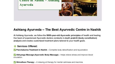 Ayurvedic Centre in Nashik – Ashtang Ayurveda